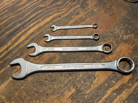 correct wrench sizes for British nuts and bolts