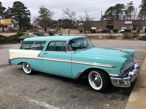 56 Chevy 2 door wagon