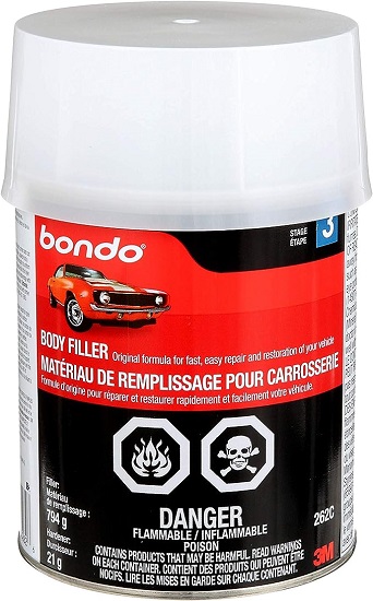 Bondo body filler to repair body panels